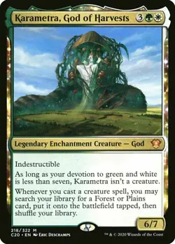 1x KARAMETRA, GOD OF HARVESTS - Commander/BNG - MTG - NM - Magic the Gathering - Image 1