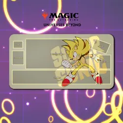 Playmat Super Sonic v2 - MTG Magic The Gathering x Sonic The Hedgehog - Image 2