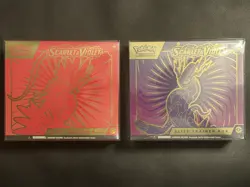 Pokemon Scarlet and Violet Base Set Elite Trainer Box ETB Both Sealed With Cases - Image 1