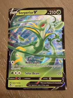 Serperior V 007/195 Swsh12: Sword & Shield - Silver Tempest Holo Pokemon TCG - Image 1