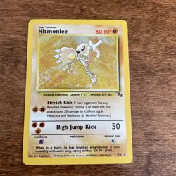 1999 Pokemon Fossil Hitmonlee #7/62 HOLO - Image 1