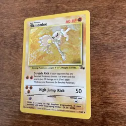 1999 Pokemon Fossil Hitmonlee #7/62 HOLO - Image 2