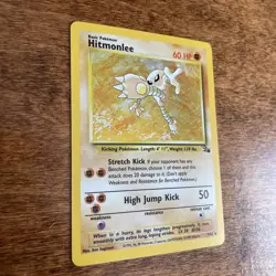 1999 Pokemon Fossil Hitmonlee #7/62 HOLO - Image 3