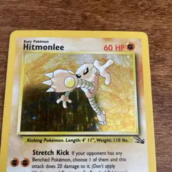 1999 Pokemon Fossil Hitmonlee #7/62 HOLO - Image 5