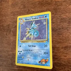 --Pokemon-- TCG Misty's Seadra --Holo-- Rare Gym Heroes 9/132 - Image 2