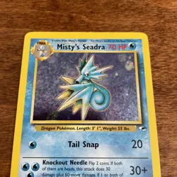 --Pokemon-- TCG Misty's Seadra --Holo-- Rare Gym Heroes 9/132 - Image 4