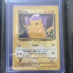 PIKACHU 1995POKEMON BASE SET YELLOW CHEEKS 58/102 TCG WOTC Wizards LP - Image 1