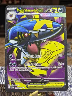 Pokemon Mega Sharpedo EX 113/094 Full Art Holo Ultra Rare – Phantasmal Flames - Image 1