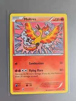 Moltres Fates Collide 9/124 LP/NM POKEMON Regular - Image 1