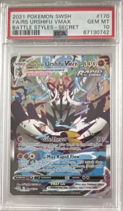 Pokemon Rapid Strike Urshifu VMAX 170/163 Battle Styles Alt Art PSA 10 - Image 1