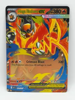 Mega Emboar ex 031/217 Ascended Heroes NM Double Rare Holo Pokemon TCG - Image 1