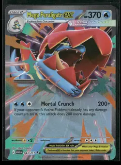 Mega Feraligatr ex 043/217 Double Rare Ascended Heroes NM/M Pokemon - Image 1