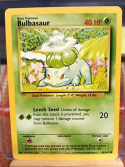 POKEMON Bulbasaur 44/102 Base Set Unlimited Common, NM Condition - Image 1
