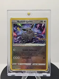 Pokemon Sword & Shield Pokemon GO Radiant Eevee SWSH230 Black Star Promo NM - Image 1