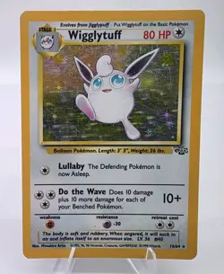 Pokemon Jungle Wigglytuff Holo 16/64 VG Surface Wear - Image 2