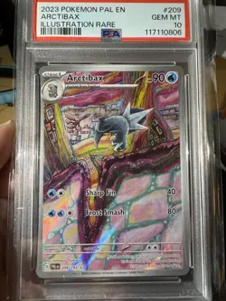 2023 Pokemon Paldea Evolved Arctibax Illustration Rare Art #209/193 PSA 10 - Image 2
