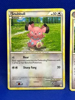 Pokemon TCG Granbull 22/123 & Snubbull 82/123 HGSS Non Holo - Image 2