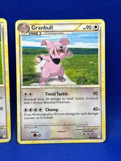 Pokemon TCG Granbull 22/123 & Snubbull 82/123 HGSS Non Holo - Image 3