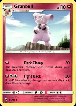 Granbull 91/149 Uncommon SM Base Set Pokemon Near Mint - Image 1