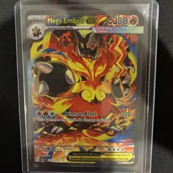 Pokemon ME: Ascended Heroes Mega Emboar ex 273/217 Special Illustration Rare SIR - Image 1