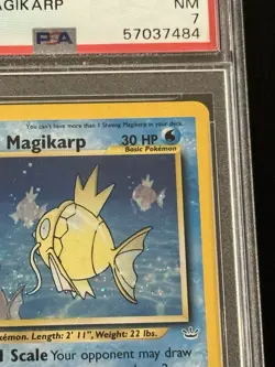 2001 POKEMON NEO REVELATION UNLIMITED #66 SHINING MAGIKARP-HOLO PSA 7 SWIRL!! - Image 5