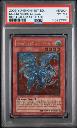 2009 Yu-Gi-Oh! Koa'ki Meiru Drago Raging Battle RGBT 1st Edition UTR PSA 8 - Image 1