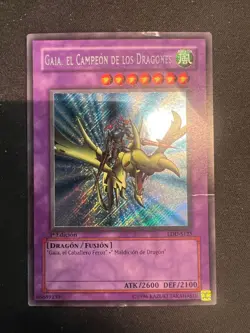 Gaia The Dragon Champion Secret Rare LOB-125 LDD-S125 1st Spanish HP Yugioh - Image 1