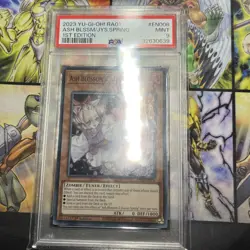Yu-Gi-Oh! Ash Blossom Super Rare 1st Ed RA01-EN008 PSA 9 MINT - Image 1