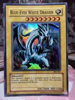 Blue-Eyes White Dragon SKE-001 Super Rare Unlimited Edition - Played - YuGiOh! - Image 1