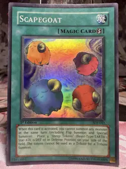 Scapegoat SDJ-041 Super Rare 1st Edition - Played - YuGiOh! - Image 1