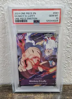2024 ONE PIECE MONKEY D. LUFFY - EMOTION - P-041 PSA 10 English LOW POP 💰 📈 💰 - Image 1