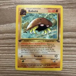 Pokemon TCG Kabuto Fossil 1st Edition Common Card 50/62 Regular NM - Image 1