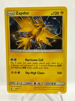 Zapdos 24/68 Holo Hidden Fates NM Pokemon Card - Image 1