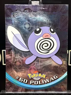 Pokemon 2000 Blue Topps Chrome Poliwag TV Series 1 Holo Foil MP - Image 3