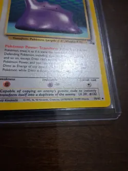 Pokemon TCG Ditto 18/62 Non-Holo Rare Fossil Vintage WOTC Card LP Condition - Image 4
