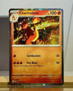 🌀🔥Pokemon TCG Swirl Charmeleon Cosmos Holo Scarlet & Violet Promo Card 005/165 - Image 2
