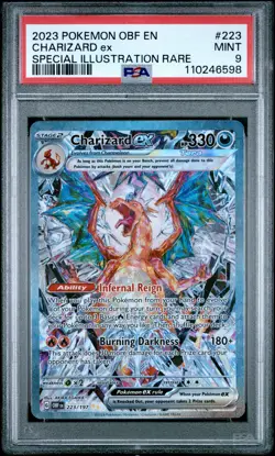 PSA 9 CHARIZARD EX 223/197 | Special Illustration Rare Full Art Pokemon Card - Image 1