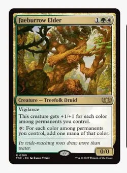Faeburrow Elder | MTG TDC | Selesnya Treefolk Druid Mana Commander Rare | NM - Image 1