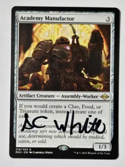 ACADEMY MANUFACTOR Campbell White ARTIST SIGNED Signature Auto MTG Magic MH Food - Image 1