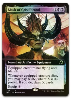 Mask of Griselbrand (Extended Art) #347 (Foil) (NM) Midnight Hunt MID Magic MTG - Image 1