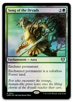 Song of the Dryads #324 (Foil) (NM) Commander Masters CMM Magic MTG - Image 1