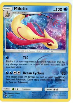 Pokemon TCG Milotic 27/111 Sm-Crimson Invasion Reverse Holo - Image 1