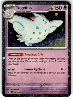 Cosmo Holo Togekiss (Cosmos Holo) 085/197 Promo Blister Exclusives Pokemon NM - Image 1