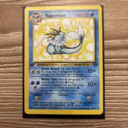 Pokemon TCG Vaporeon 1st Edition Jungle Set Non Holo 28/64 Vintage WOTC - Image 1
