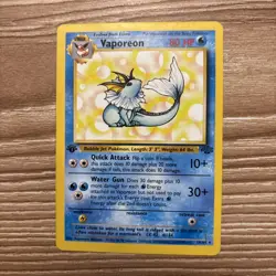 Pokemon TCG Vaporeon 1st Edition Jungle Set Non Holo 28/64 Vintage WOTC - Image 2