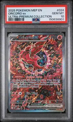 2025 POKEMON MEP EN-ME BLACK STAR PROMO #024 ORICORIO EX PSA 10 - Image 1