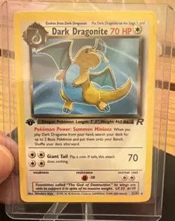 Wizards of the Coast Dark Dragonite 22/82 Team Rocket Rare 70 HP 2000 - Image 1