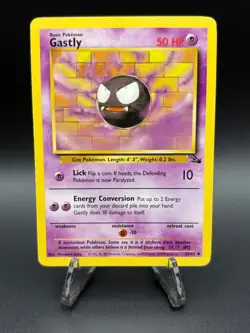 Gastly 33/62 - Uncommon Pokemon Fossil Unlimited LP-MP WOTC - Image 1