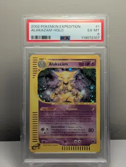 (PSA 6) 2002 POKEMON EXPEDITION #1 ALAKAZAM-HOLO - Image 1