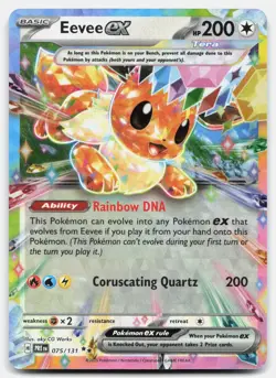 Eevee ex 075/131 Holo Double Rare Prismatic Evolutions Pokemon Near Mint - Image 1